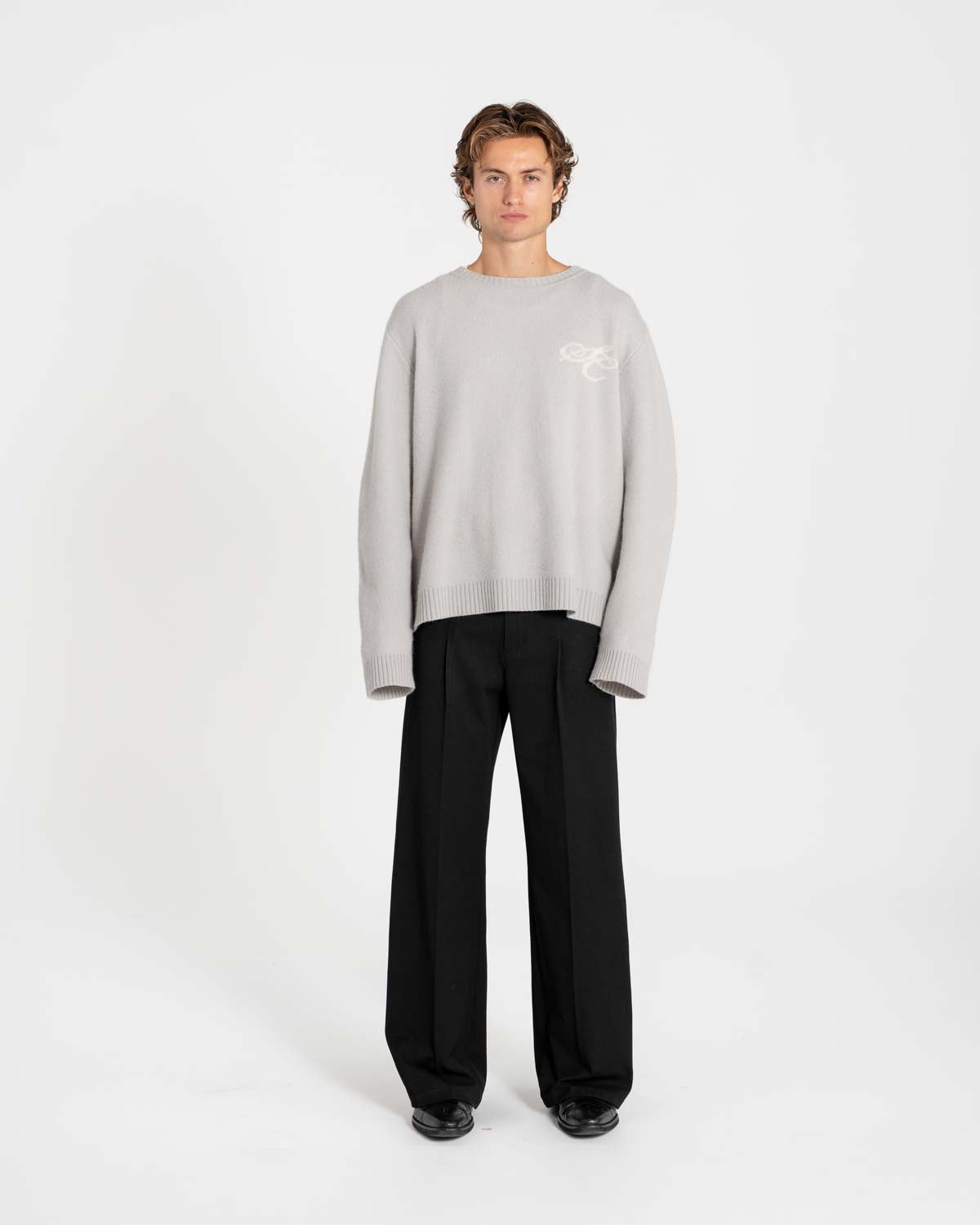 100% Wool Knit Gray